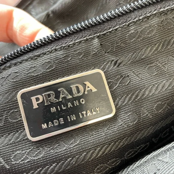 Prada Nylon Vela Nero Small Tote Bag with  Lock Black - Picture 16 of 16